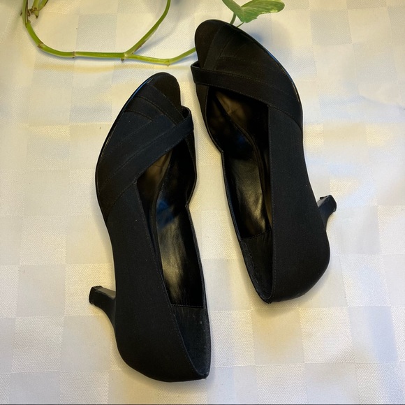 Impo Black Peep Toe Low Heel Shoe, 6M - Picture 11 of 13